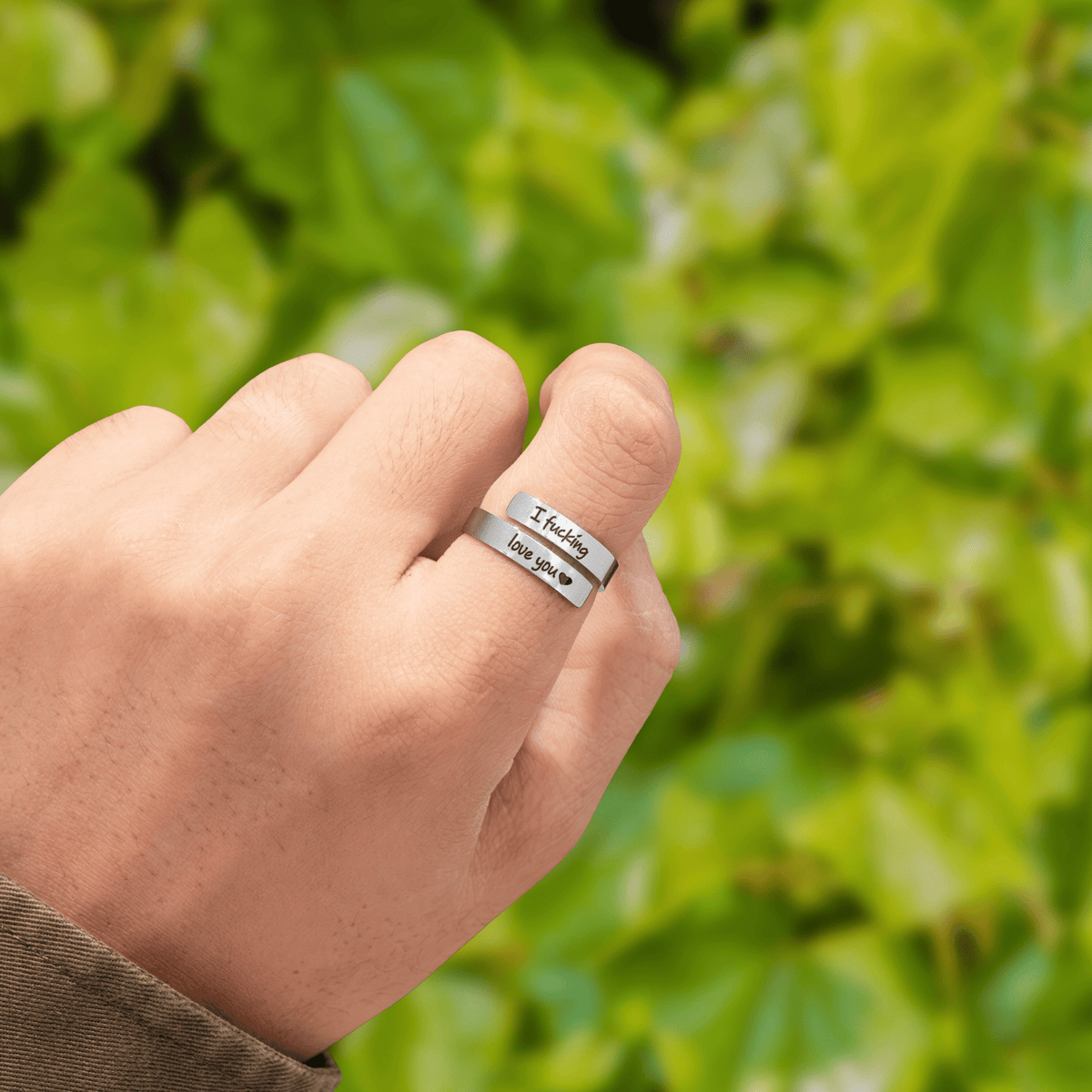 Lavisa - Romantic Message Adjustable Statement Ring