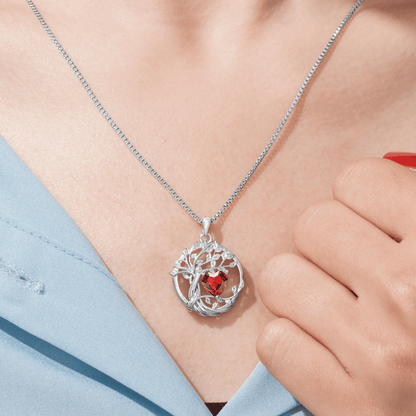 Lavisa - Birthstone Tree Of Life Necklace