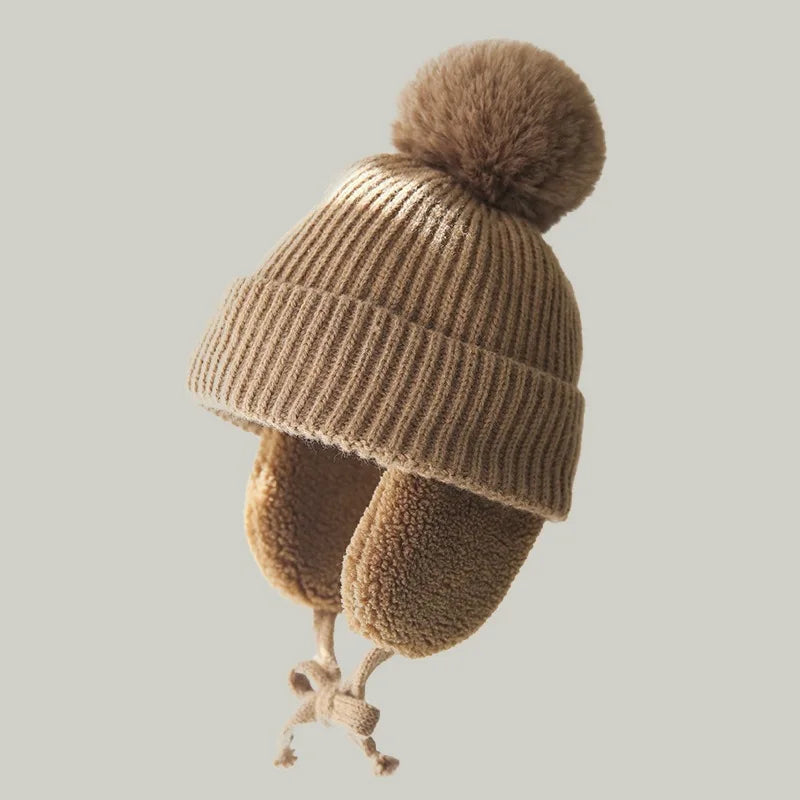 Lavisa - Kids Knit Beanie Winter Hat with Earflaps