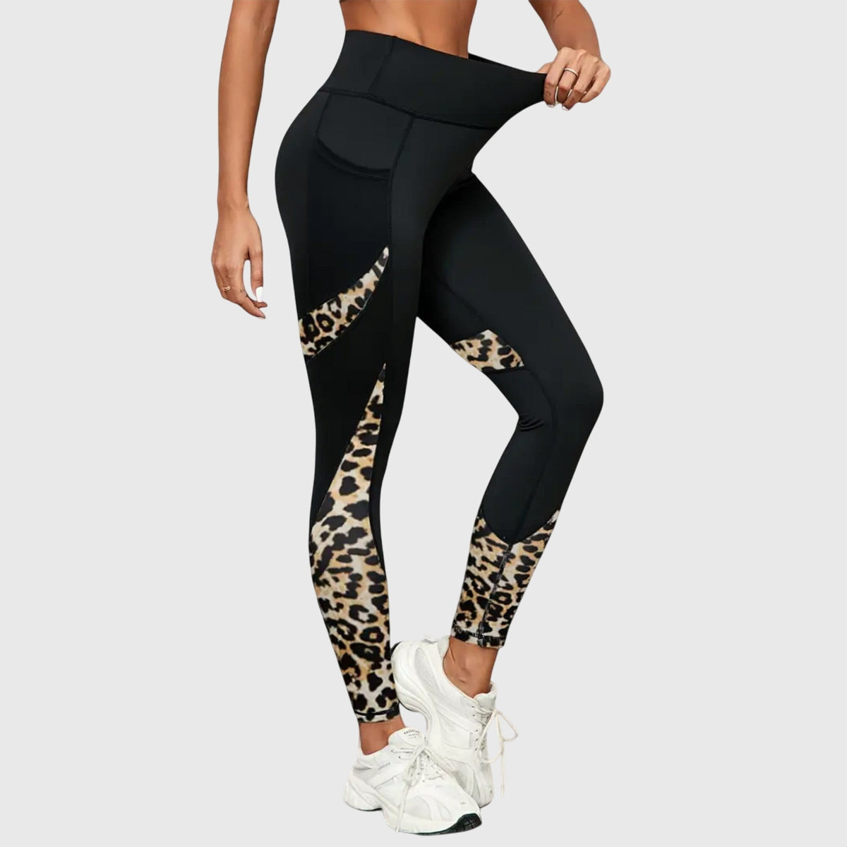 Lavisa - High-Waisted Leopard Print Training Leggings - Women's Activewear