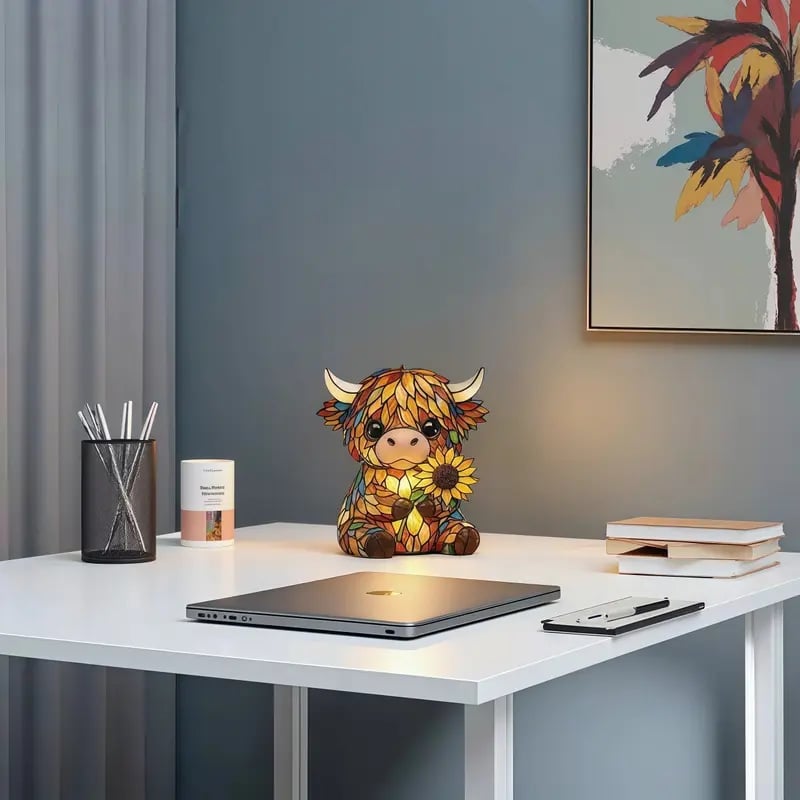 Lavisa - Highland Cow LED Resin Night Light