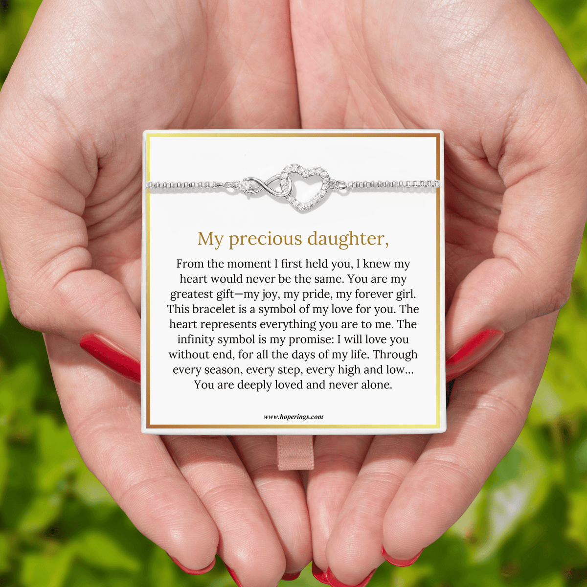 Lavisa - Forever Love Daughter Bracelet With Message Card