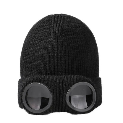 Lavisa - Unisex Goggles Winter Hat Fleece-Lined Beanie