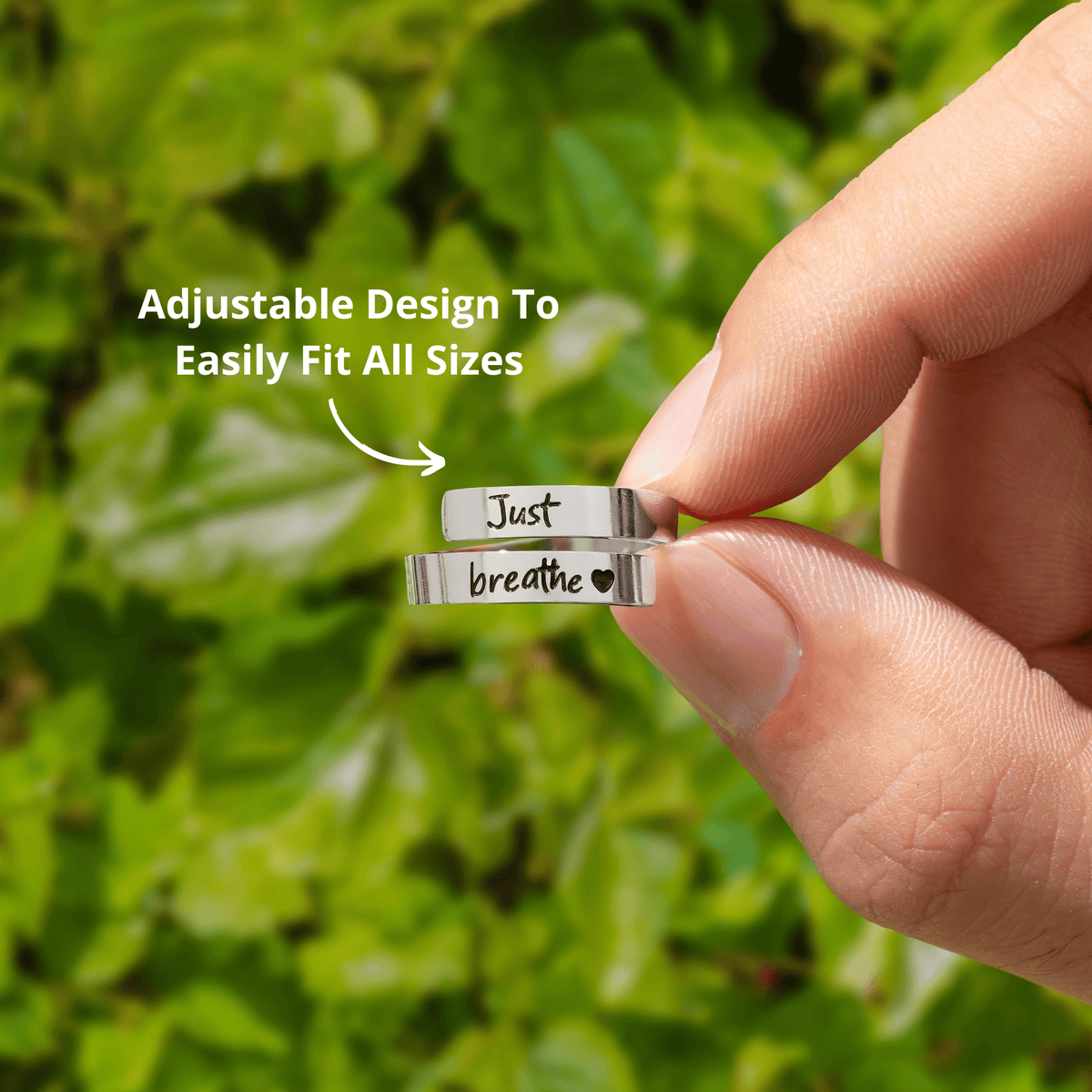 Lavisa - Just Breathe Anxiety Relief Adjustable Ring