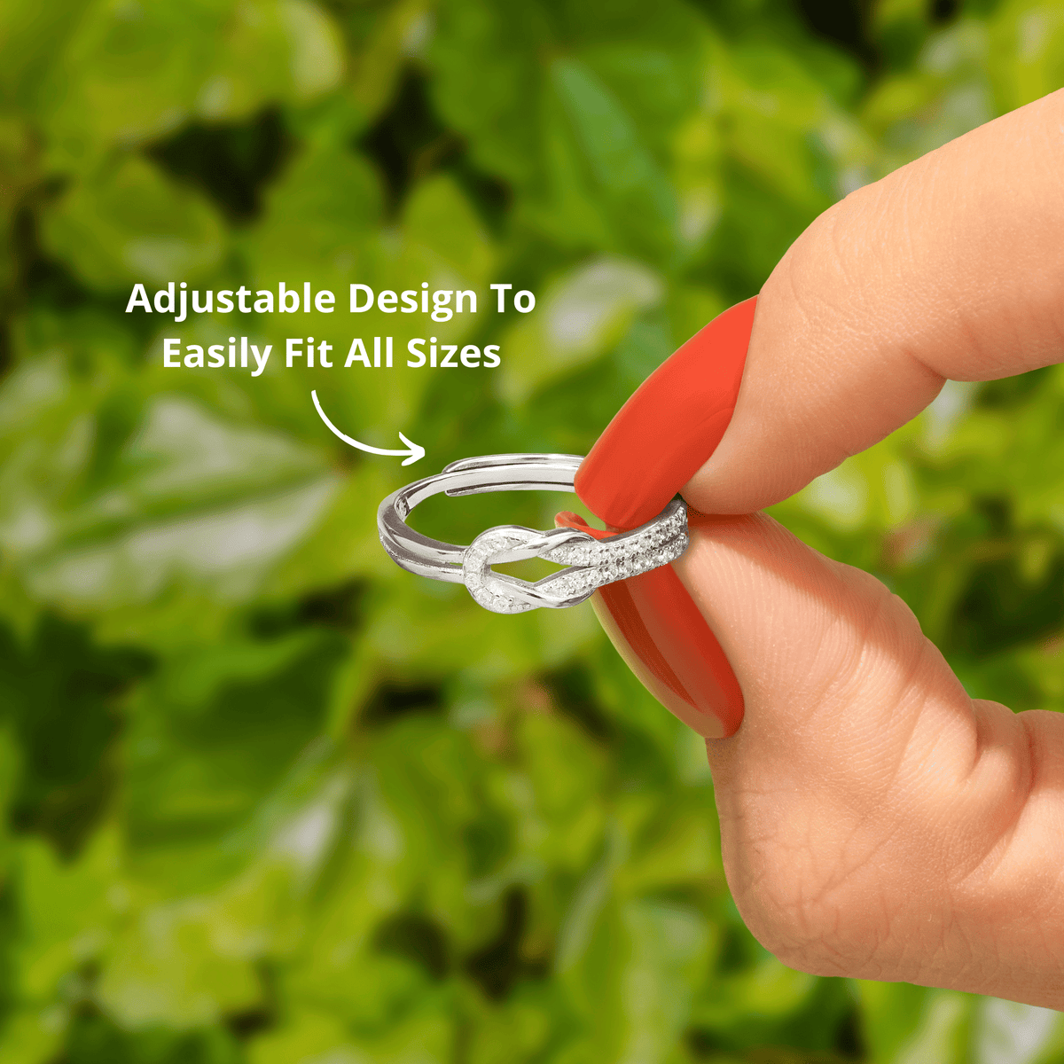 Lavisa - Adjustable Knot Love Ring Sentiment Jewelry