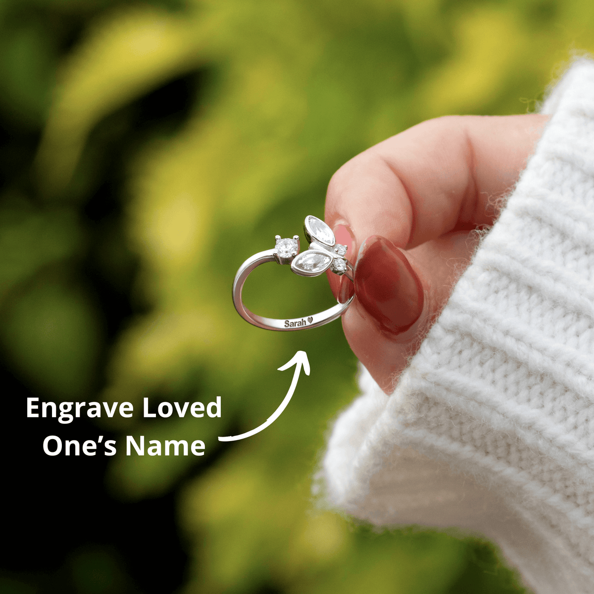 Lavisa - Butterfly From Heaven Ring - Memorial Sympathy Jewelry