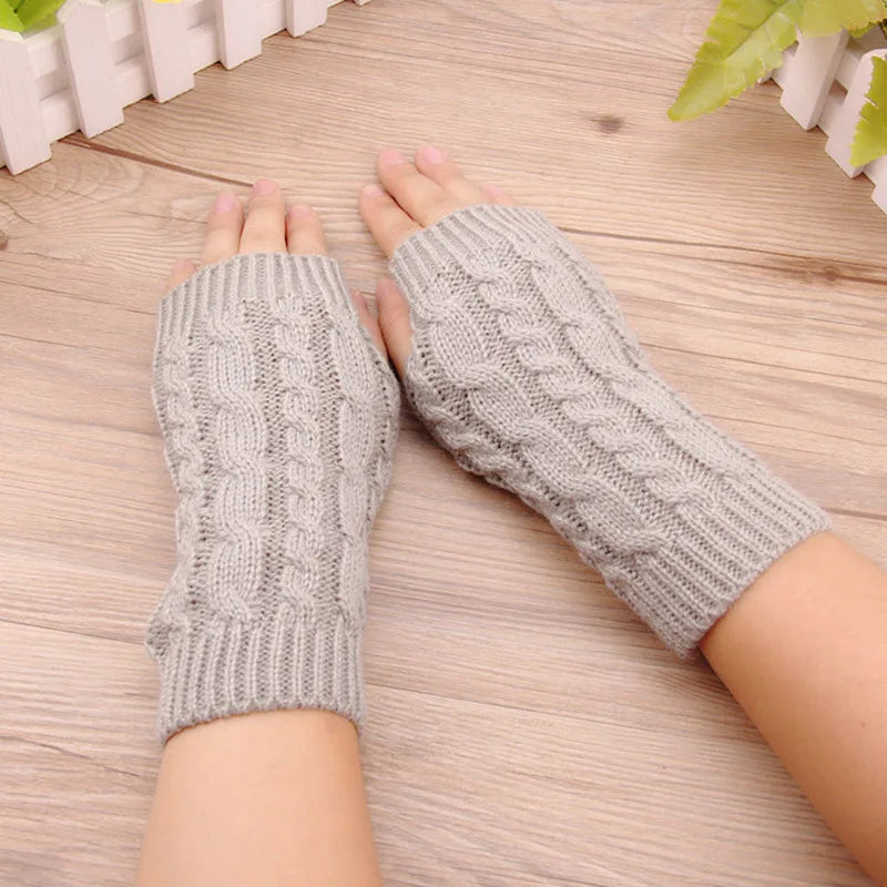 Lavisa - Knit Women's Winter Fingerless Gloves