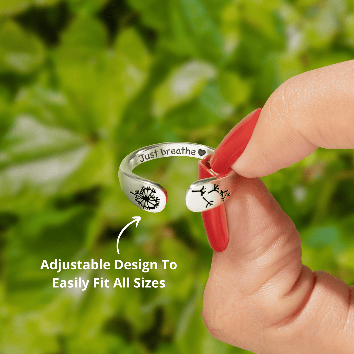 Lavisa - Dandelion Wish Ring Sterling Silver Floral Jewelry