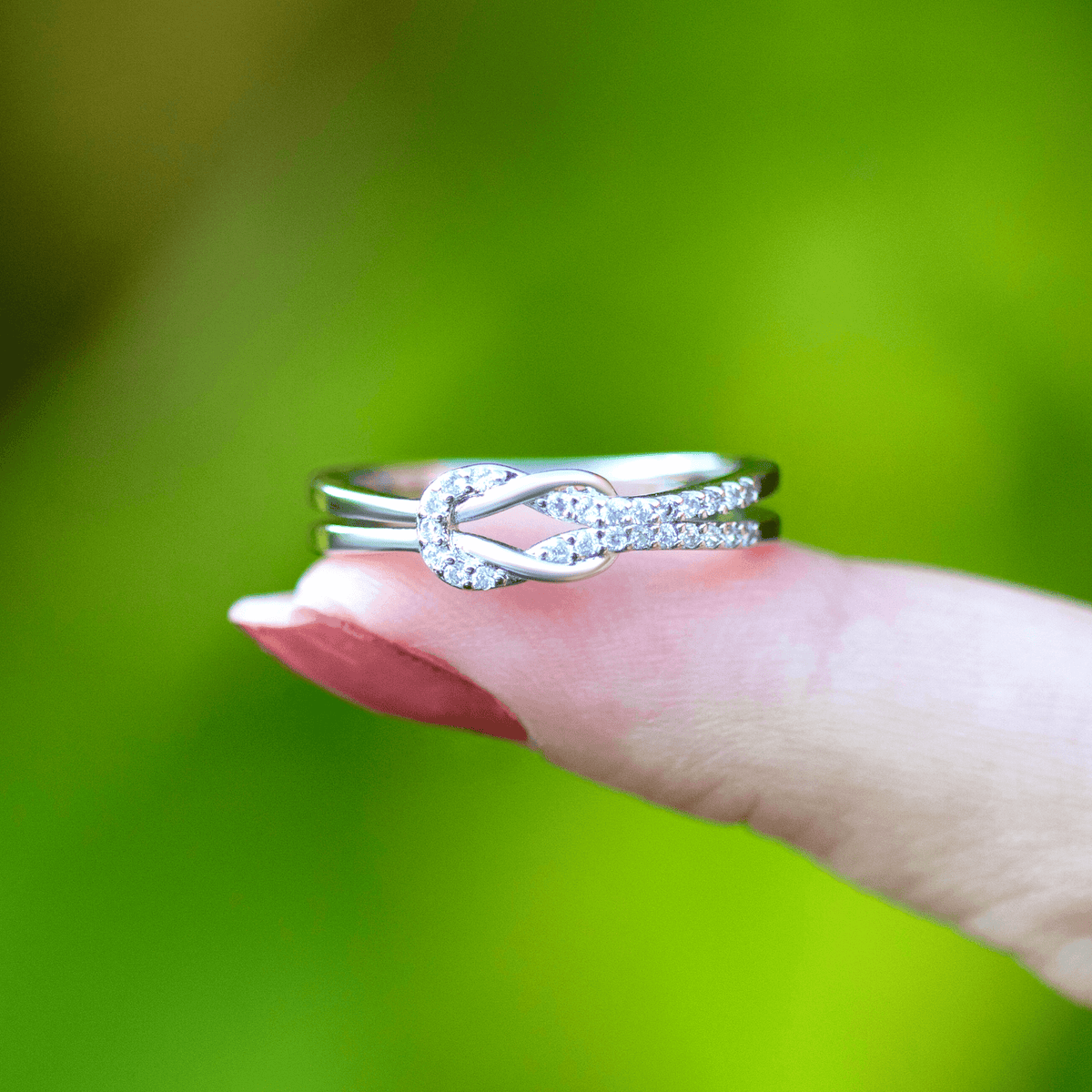 Lavisa - Sterling Silver Memorial Knot Ring - Adjustable Remembrance Jewelry
