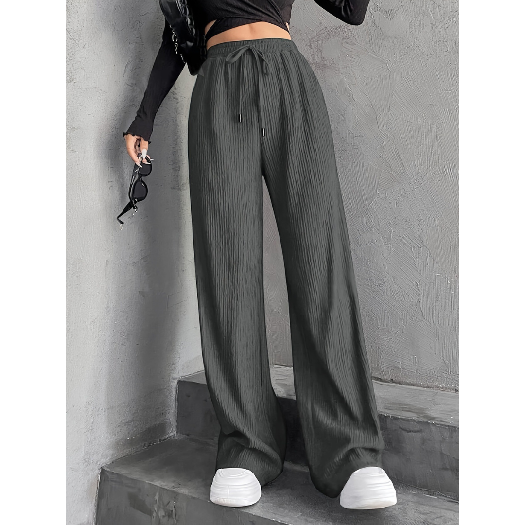 Lavisa - Women's High-Waisted Wide-Leg Relaxed Pants