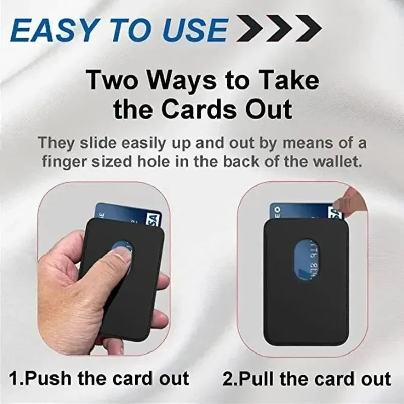 Lavisa - Magnetic Leather Card Holder Wallet for iPhone