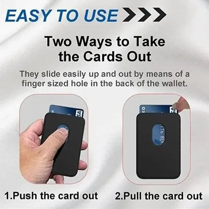 Lavisa - Magnetic Leather Card Holder Wallet for iPhone
