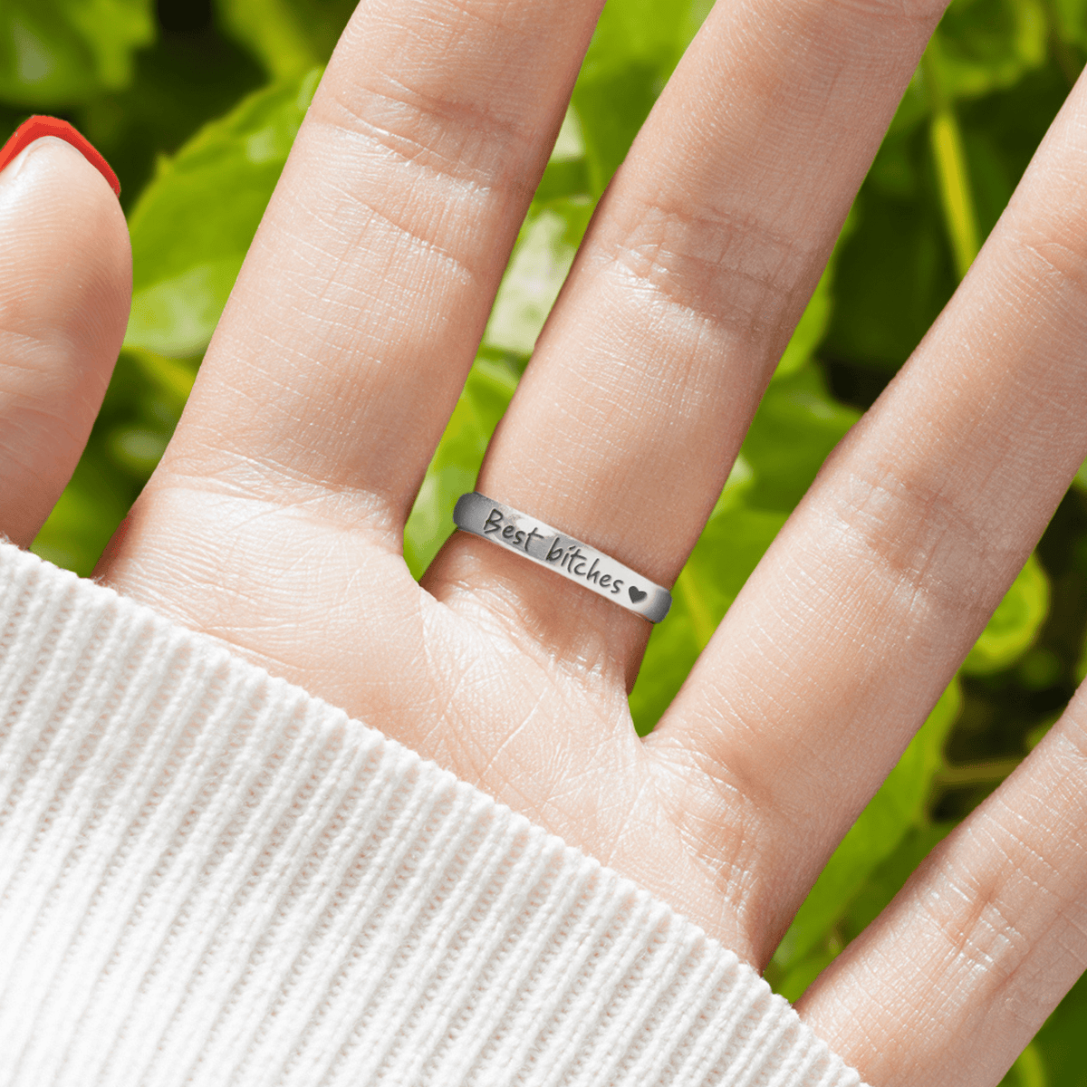 Lavisa - Best Friend Knot Ring - Adjustable Silver Friendship Jewelry