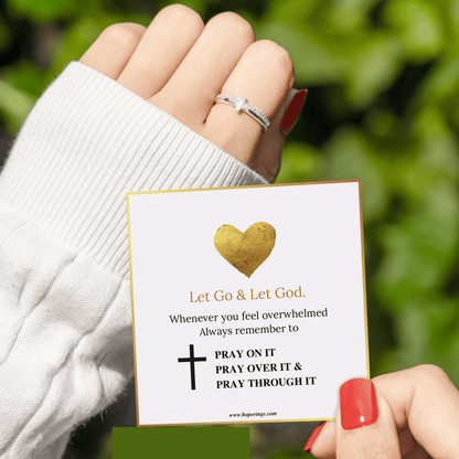 Lavisa - Let Go Cross Ring - Adjustable Faith Jewelry
