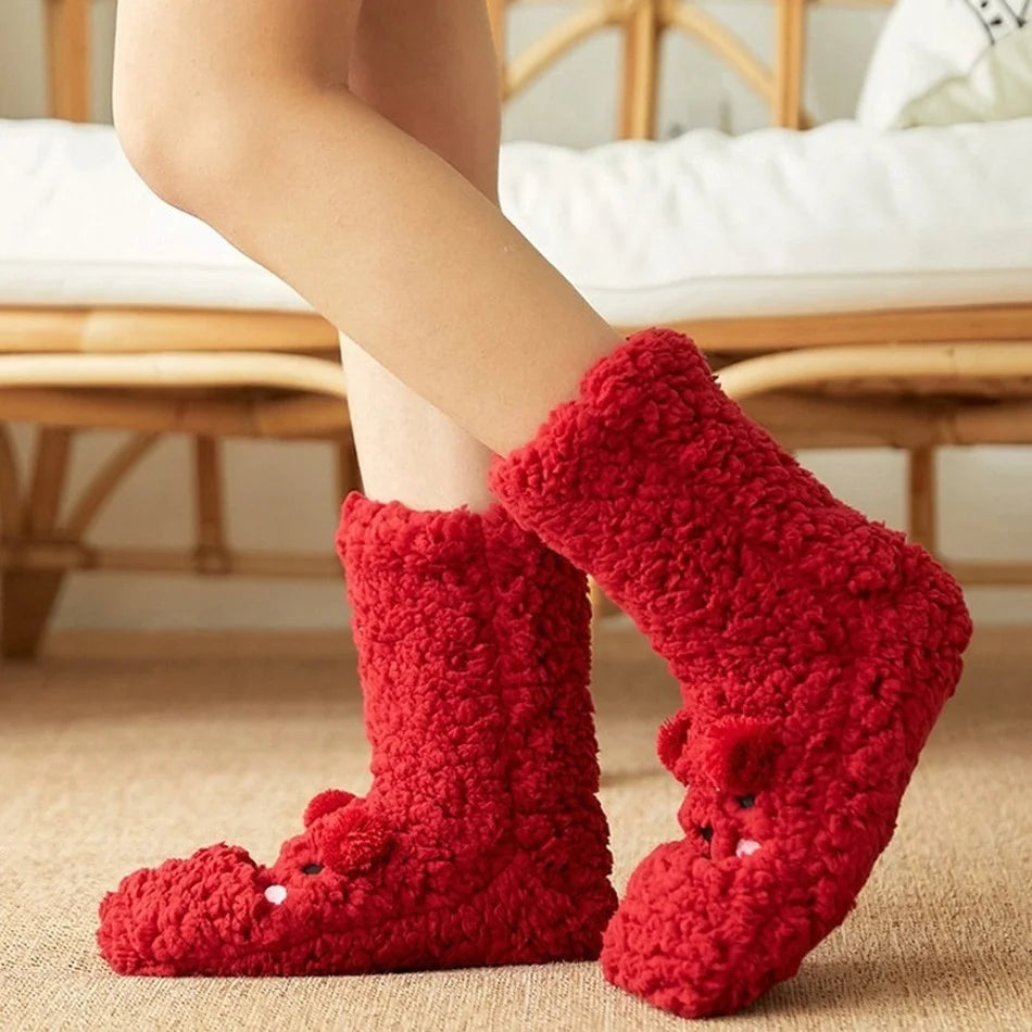 Lavisa - Cute Bear Fleece Thermal Socks