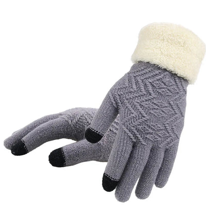 Lavisa - Touch Screen Knitted Gloves with Plush Lining