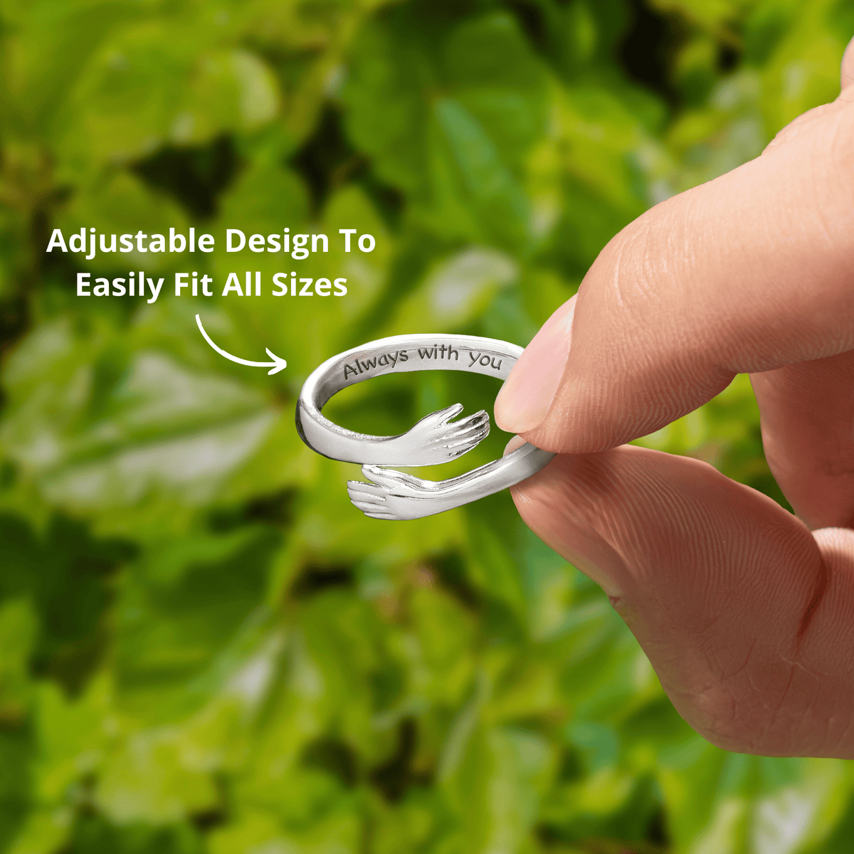Lavisa - Grandmother Grandson Hug Ring Adjustable Sentimental Jewelry