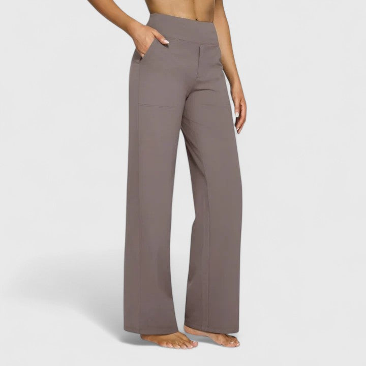 Lavisa - Womens Pull On Wide Waistband Pants with Pockets