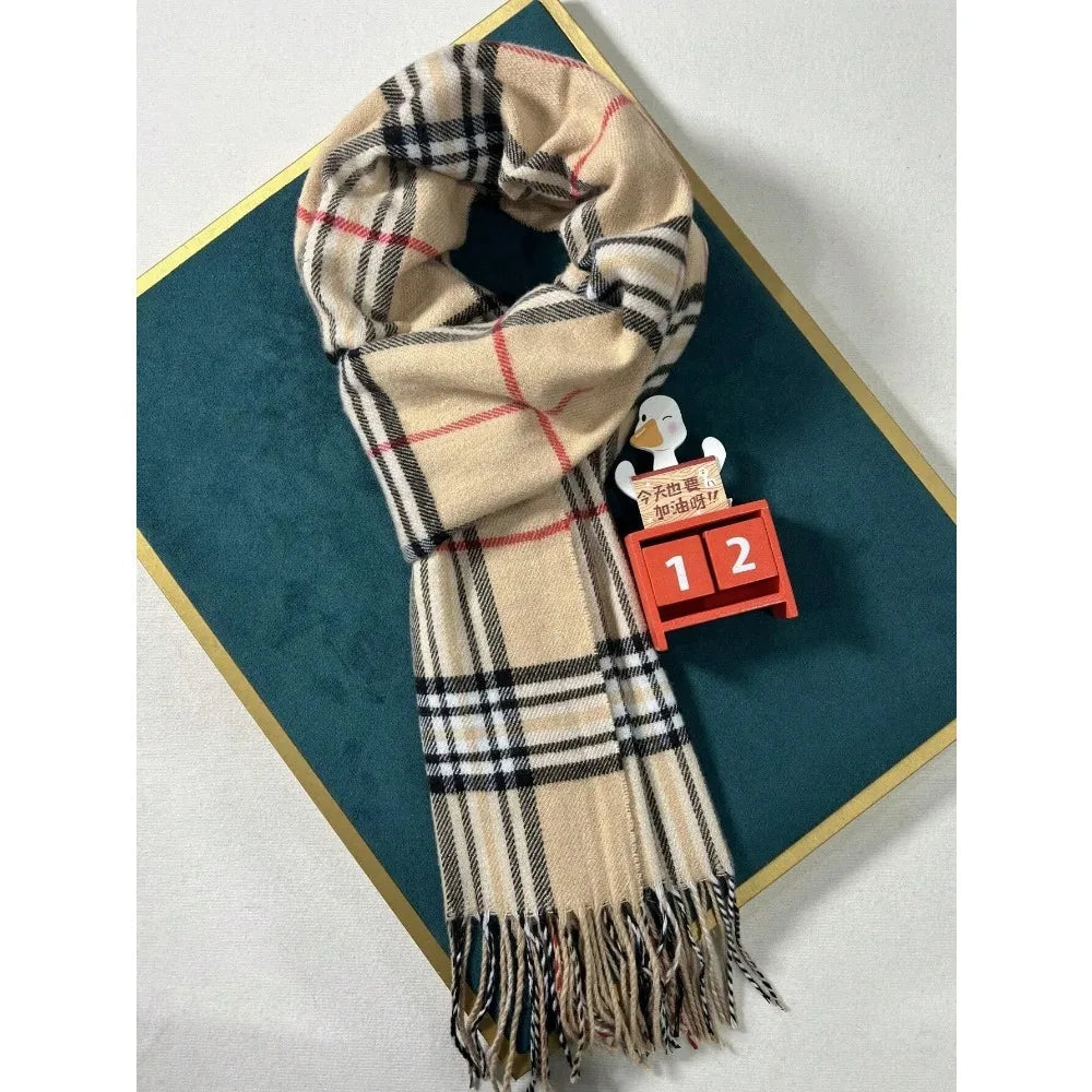 Lavisa - Plaid Cashmere Feel Winter Scarf and Neck Warmer