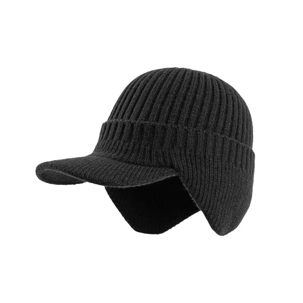 Lavisa - Men’s Knit Winter Hat with Ear Covers and Brim