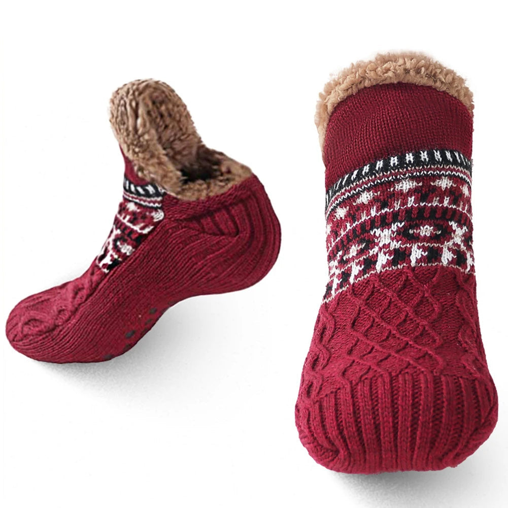 Lavisa - Knitted Slipper Socks with Fleece Lining