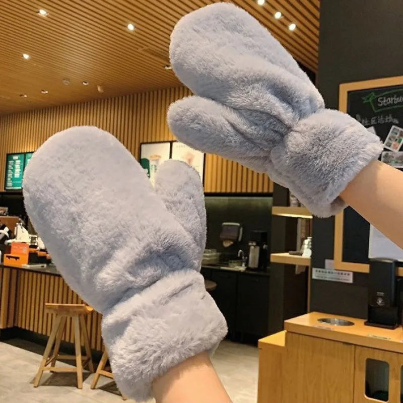 Lavisa - Fluffy Plush Mittens Winter Warm Gloves