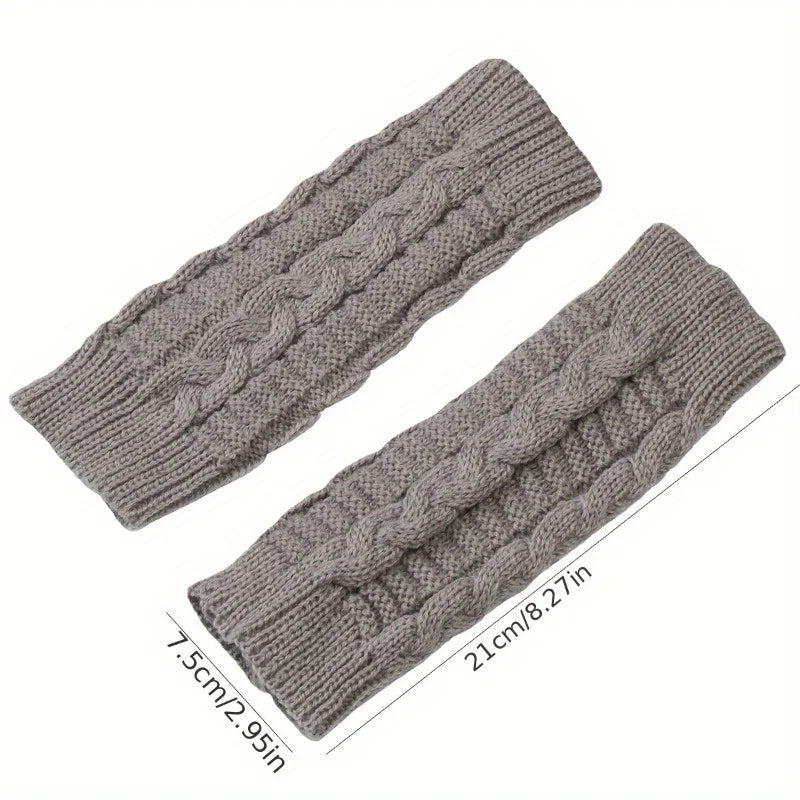 Lavisa - Knit Women's Winter Fingerless Gloves