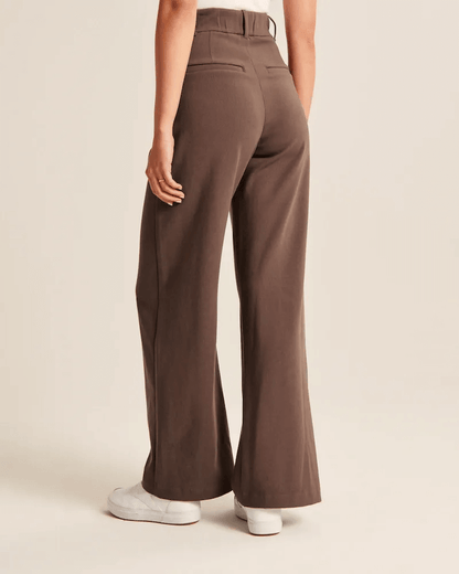 Lavisa - Women's Flowy Wide Leg Dress Pants - High Waist Tailored Trousers