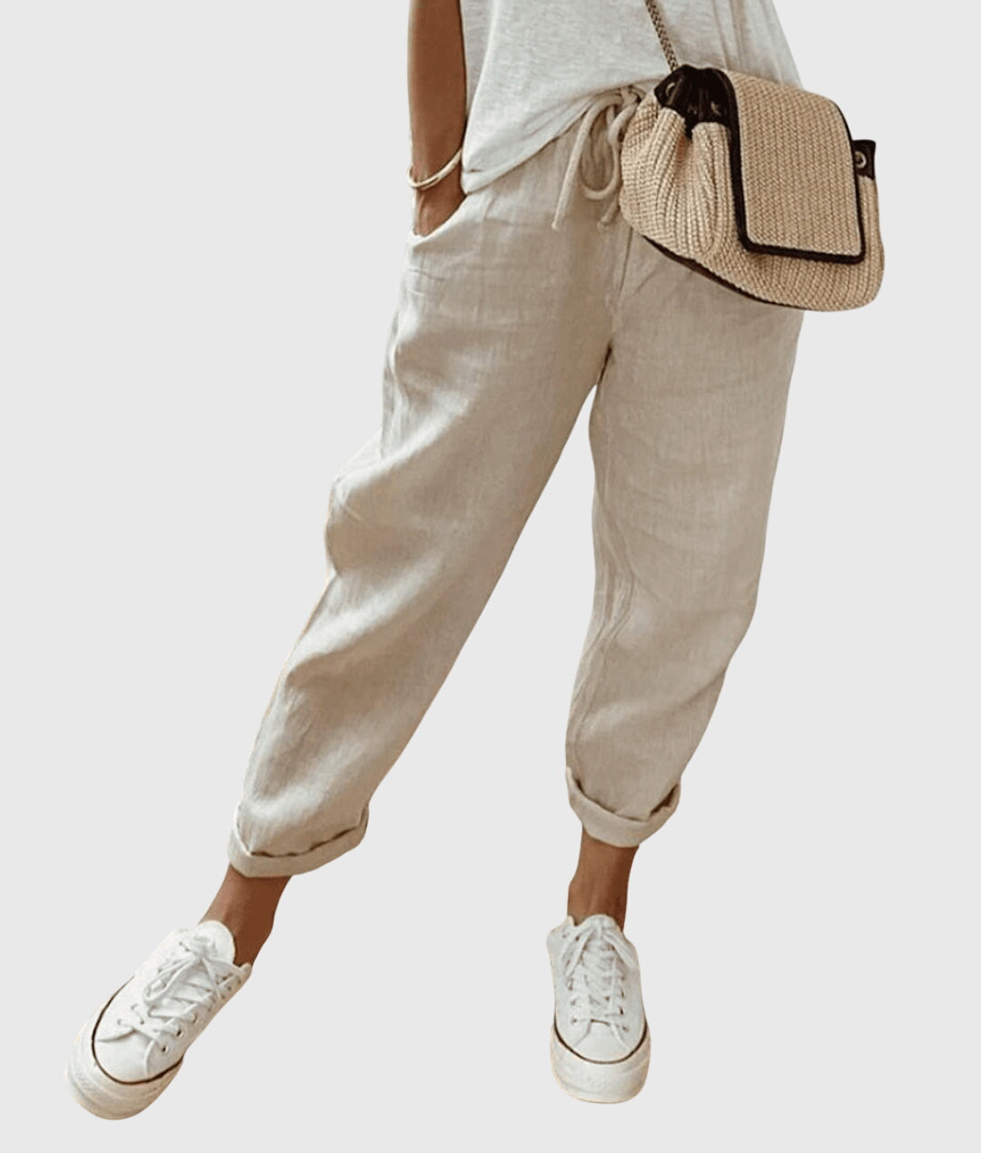 Lavisa - Women's Elegant Summer Pants - Relaxed Fit & Adjustable
