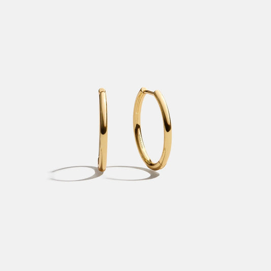 Lavisa classic gold huggie hoop earrings for everyday minimalist wear