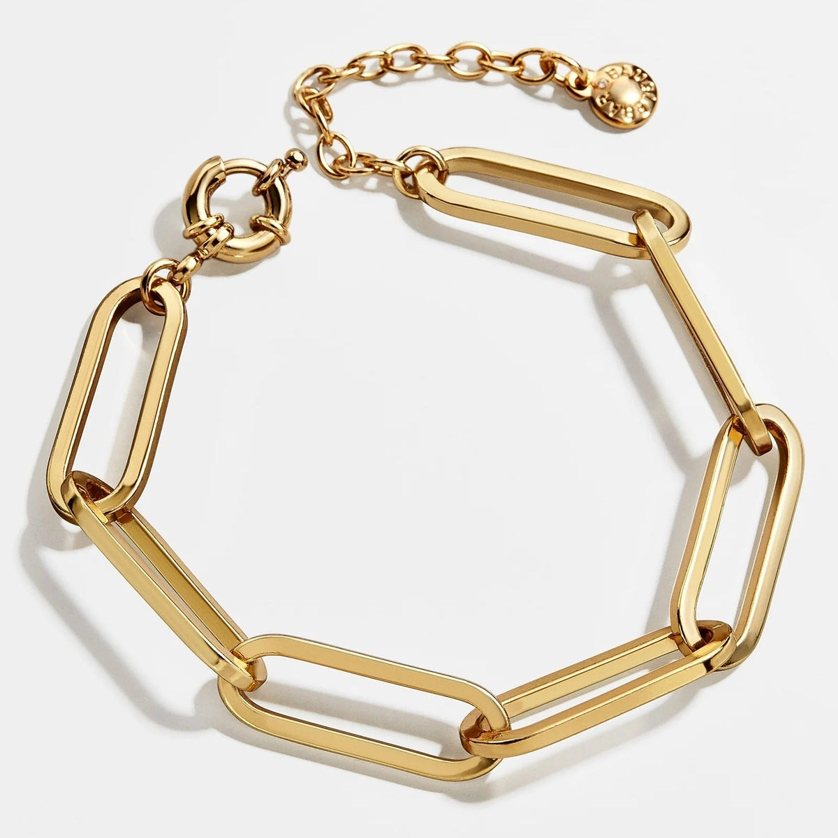 Lavisa Hera Chunky Link Paperclip Bracelet featuring polished interlocking links.