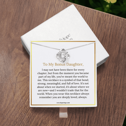 Lavisa - To My Bonus Daughter Love Knot Necklace
