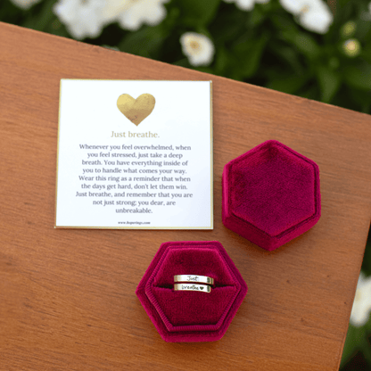 Lavisa - Just Breathe Mindfulness Adjustable Ring