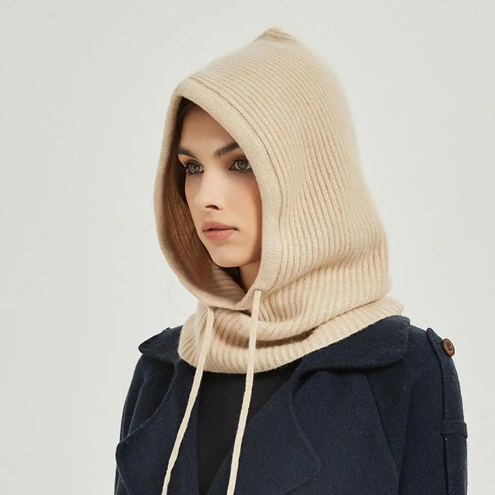Lavisa - Knitted Hooded Balaclava Hat and Winter Neck Warmer