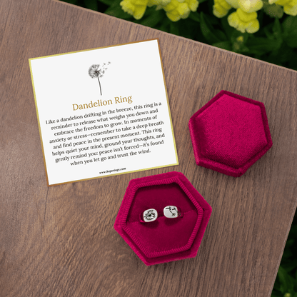 Lavisa - Dandelion Wish Ring Sterling Silver Floral Jewelry