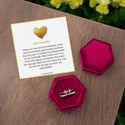 Lavisa - Silver Fidget Ring for Anxiety Relief