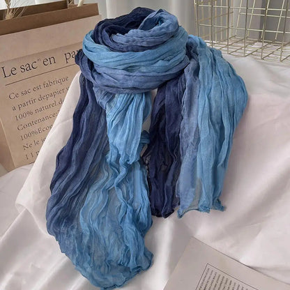 Lavisa - Soft Gradient Cotton Shawl Ladies Winter Scarf