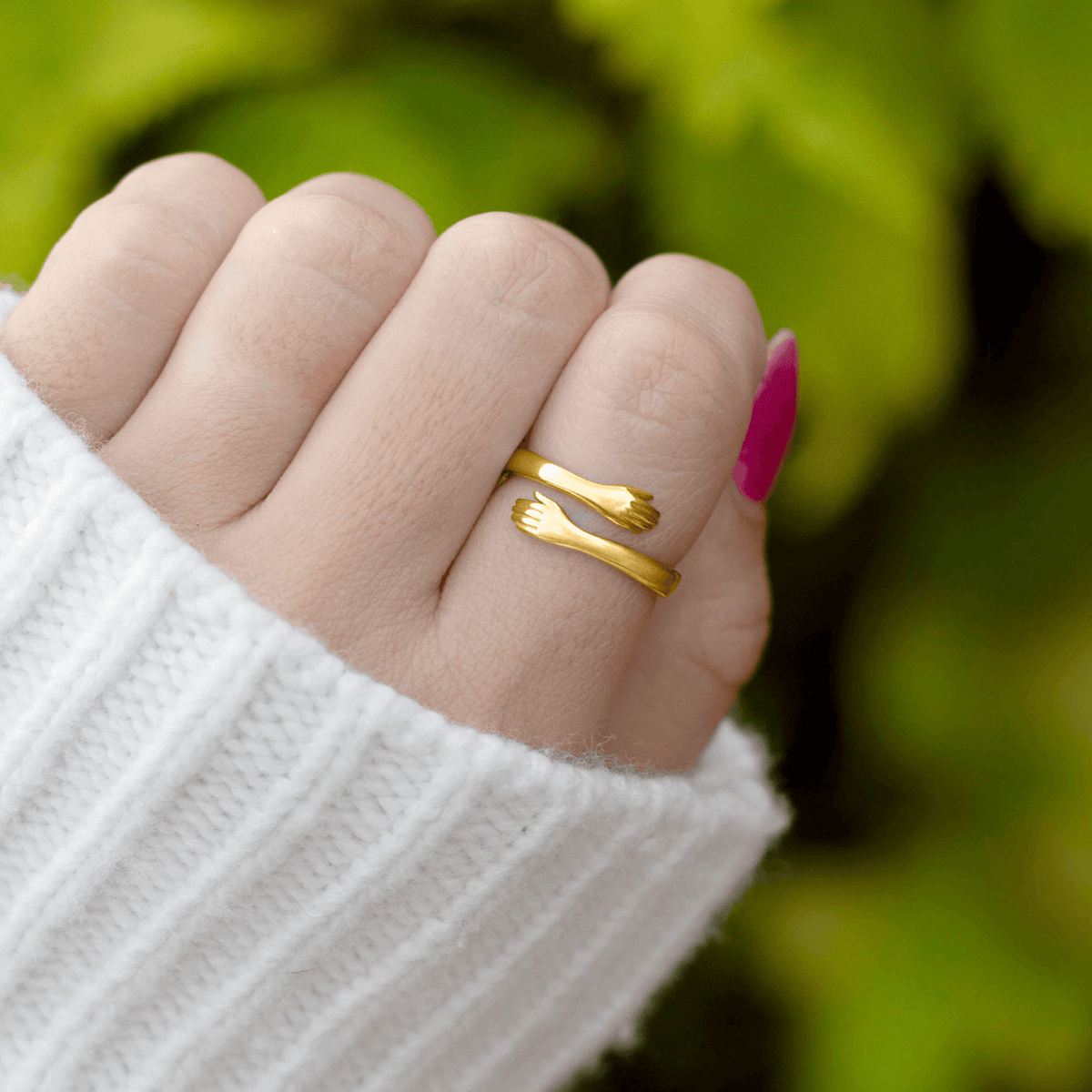 Lavisa - Gold Hug From Heaven Ring - Memorial Comfort Jewelry