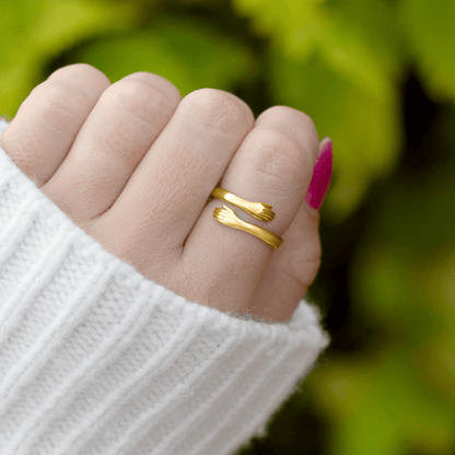 Lavisa - Gold Hug From Heaven Ring - Memorial Comfort Jewelry