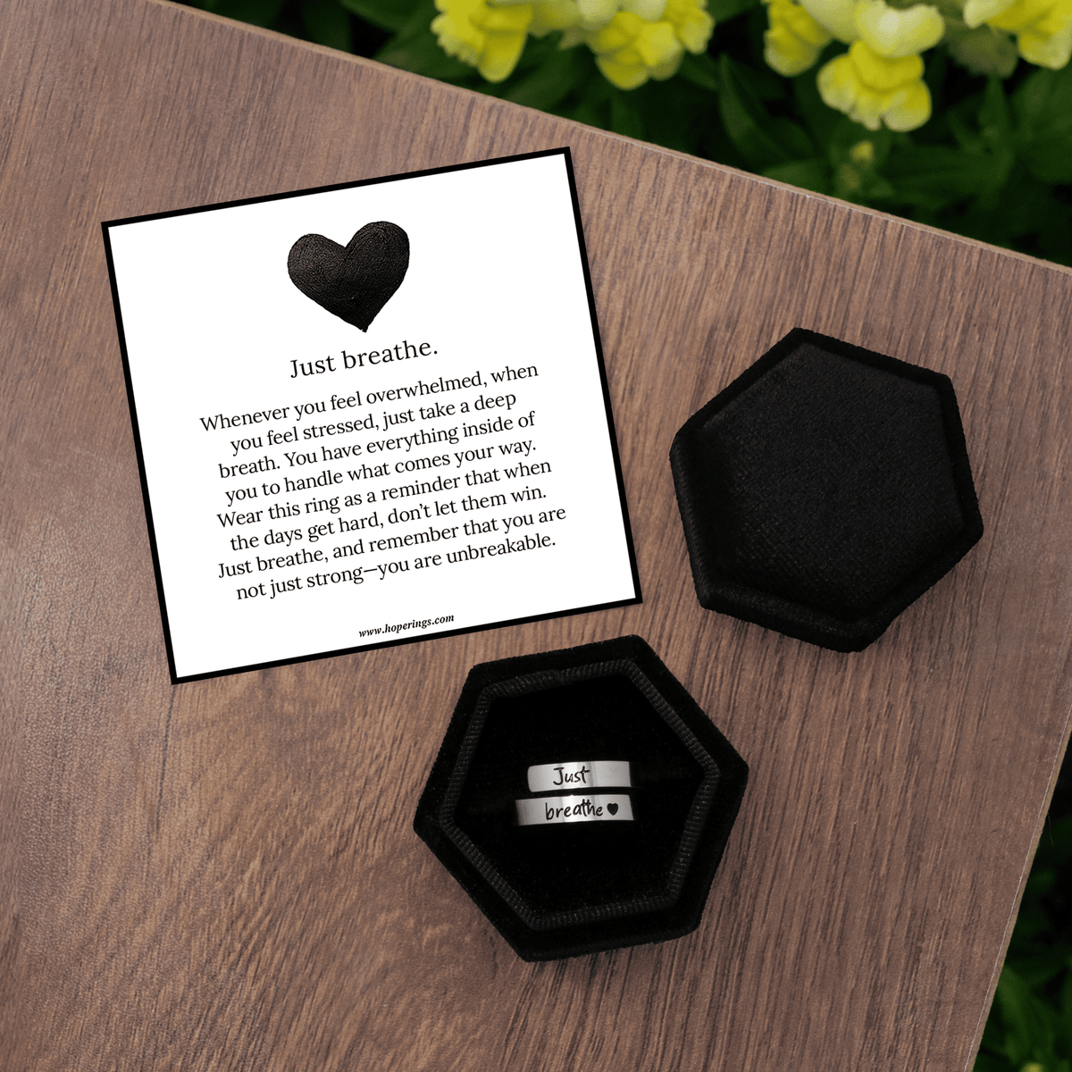 Lavisa - Just Breathe Anxiety Relief Adjustable Ring