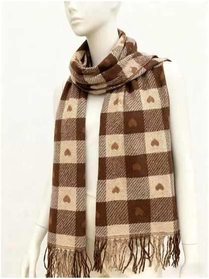 Lavisa - Cozy Checkered Winter Scarf Shawl