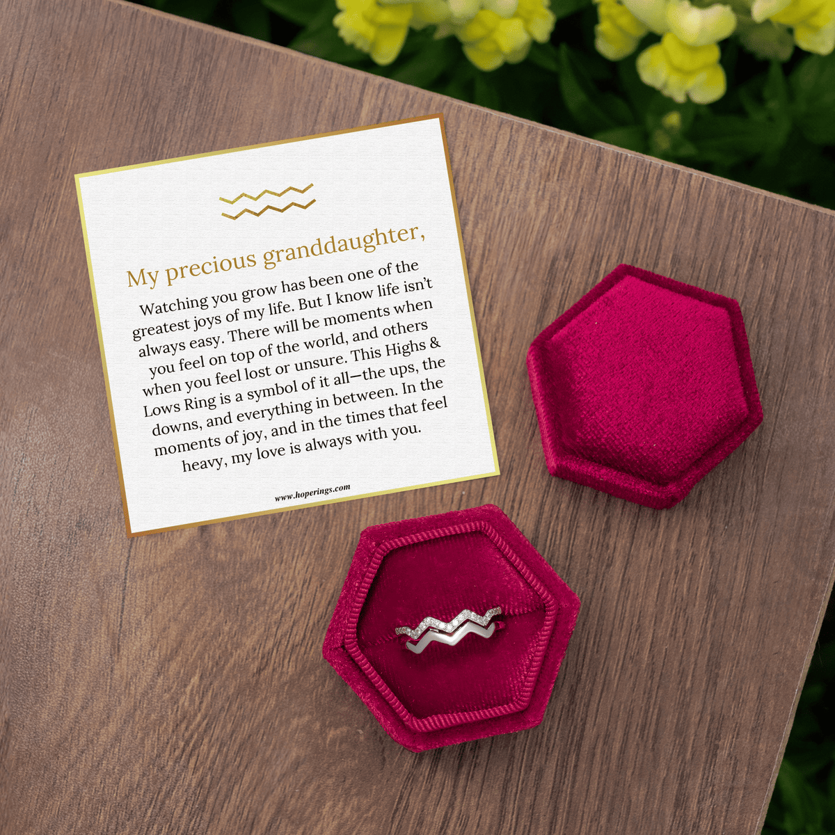 Lavisa - To My Granddaughter Highs And Lows Ring