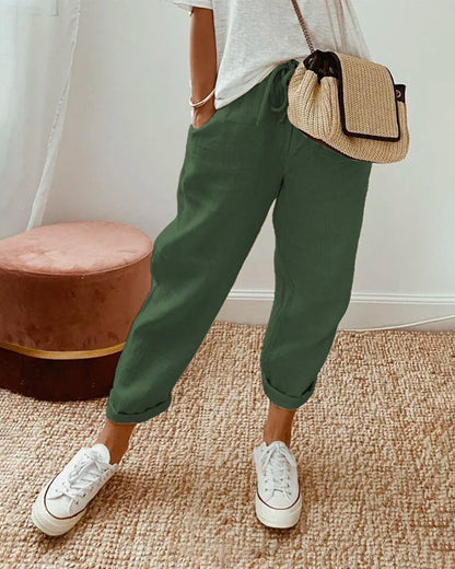 Lavisa - Breathable Cotton Comfort Pants Moisture Wicking Trousers