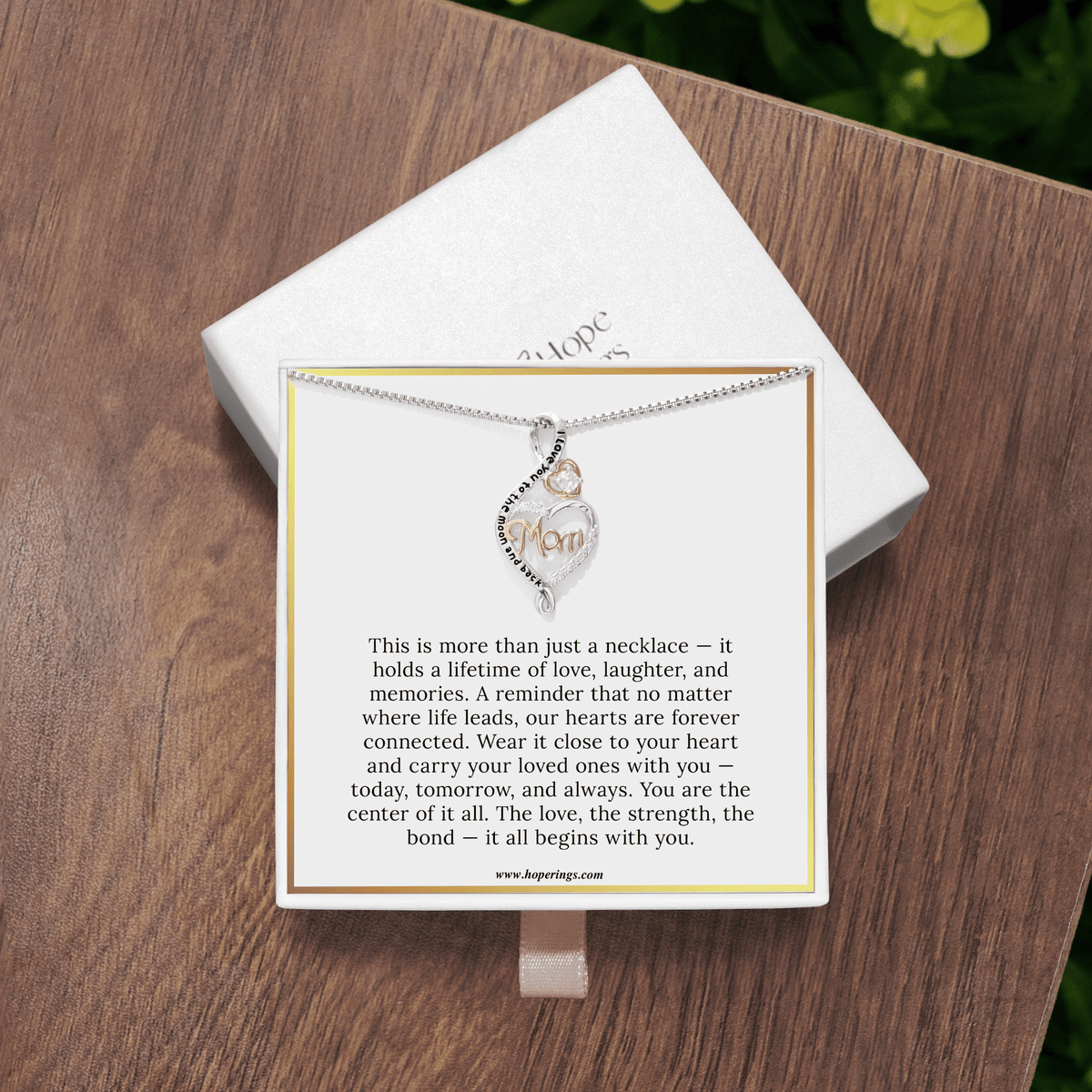 Lavisa - I Love You Mom Necklace - Sentimental Family Jewelry Gift