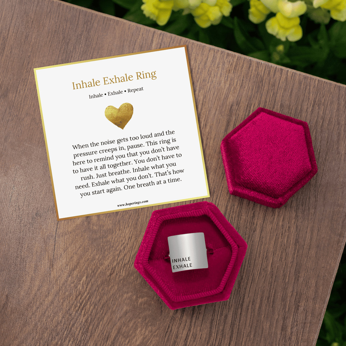 Lavisa - Adjustable Inhale Exhale Mindfulness Ring