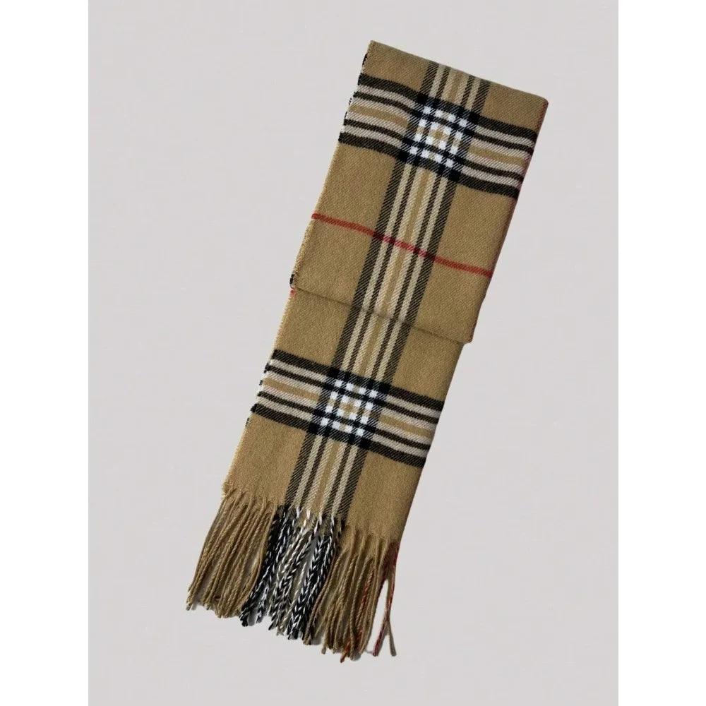 Lavisa - Plaid Cashmere Feel Winter Scarf and Neck Warmer