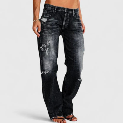 Lavisa - Low Rise Stretch Wide Leg Jeans