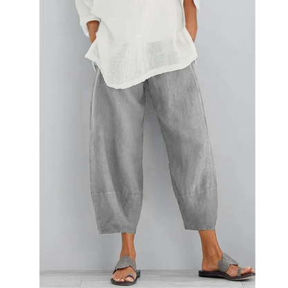 Lavisa - Womens Linen Leisure Pants Breathable Summer Trousers