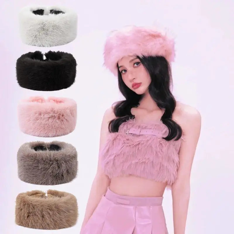 Lavisa - Fluffy Faux Fur Winter Headband