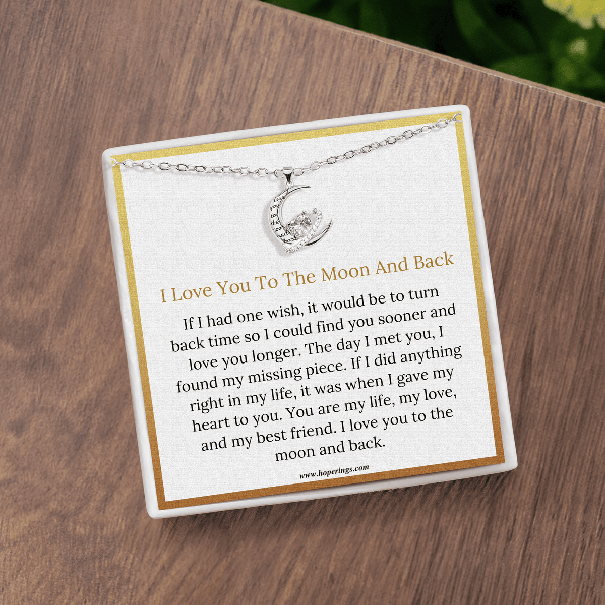 Lavisa - Moon and Back Love Necklace for Women